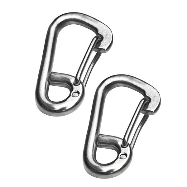 

2pcs 140mm stainless steel carabiners snap hook buckle for climbing camping