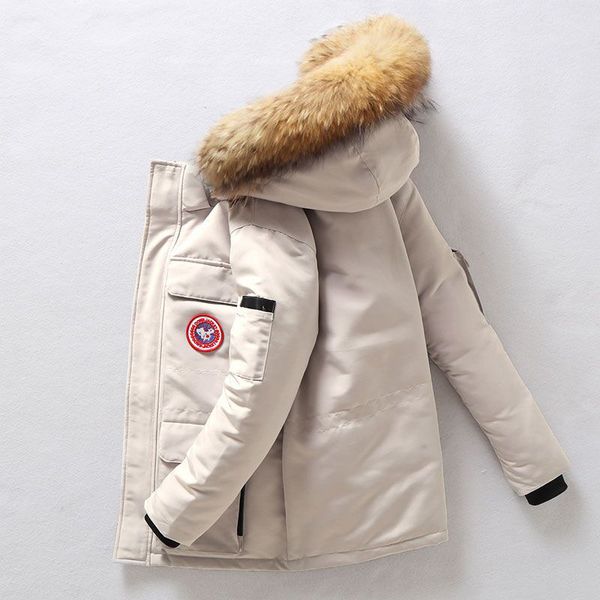 

mens winter down jacket tooling clothing hooded thick jacket men down jackets men women couples parka winter goose coat norther jackets, Black