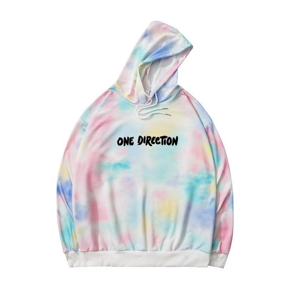 

new harry styles graphic one direction merch harajuku aesthetic pullover hoodie sweatshirt clothes 1d women tie dye streetwear, Black
