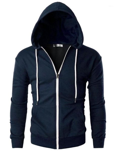 

men's hoodies four solid color plus size autumn sweatshirts zipper tight slim hoodies sportswear casual clothing1, Black