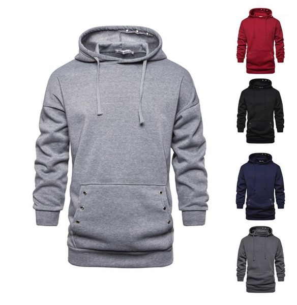 

hoodies new mens solid color sweatshirts hooded long sleeve fashion casual male clothing mens designer pullover, Black