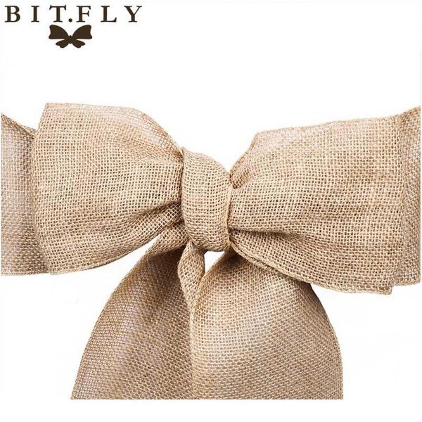 

10pcs vintage burlap court classical chair sashes wedding chair knot decoration for wedding party banquet event chairs b jllsjx