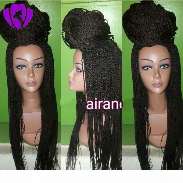 

13*4 lace front synthetic wigs for black women 24inch african american braided black wigs long tendy lace front braid wigs hair