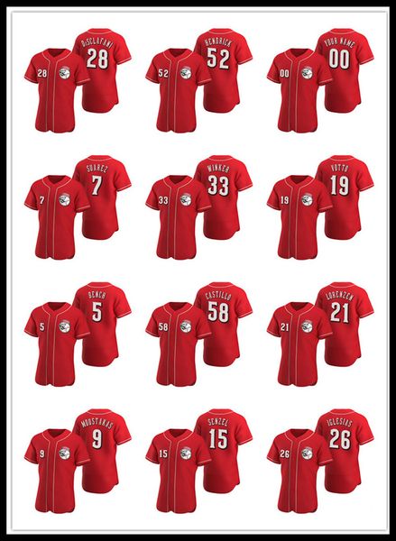 

cincinnati reds men women youth 19 joey votto 5 johnny bench scarlet authentic 2020 alternate baseball jersey, Black