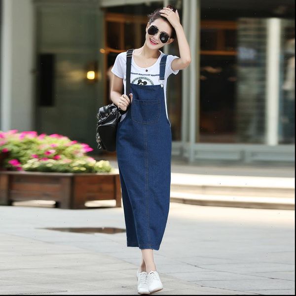 

0409 summer sleeveless thin denim dresses for women large size sundress casual loose overalls dresses female high waist dress, Black;gray