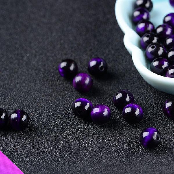 

beaded, strands purple tiger eye bracelet natural energy faith fashion semi-precious stone jewelry gift 3 specifications, Black