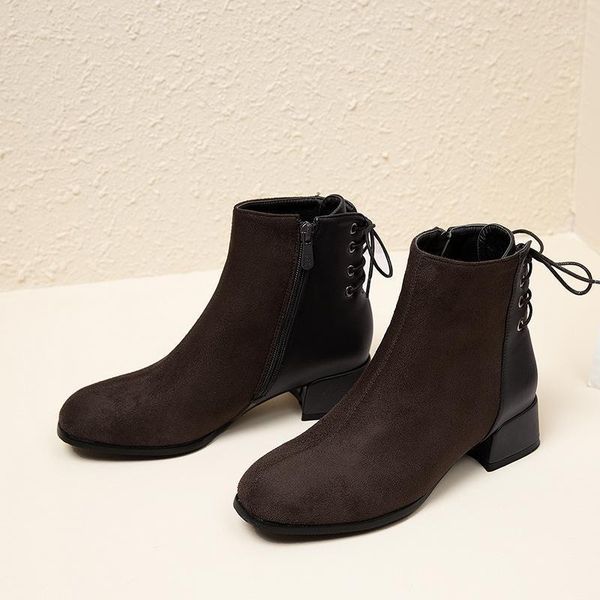 

women's mid calf boots shoes boots-women luxury designer round toe ladies 2020 summer rubber rock med low fashion1, Black