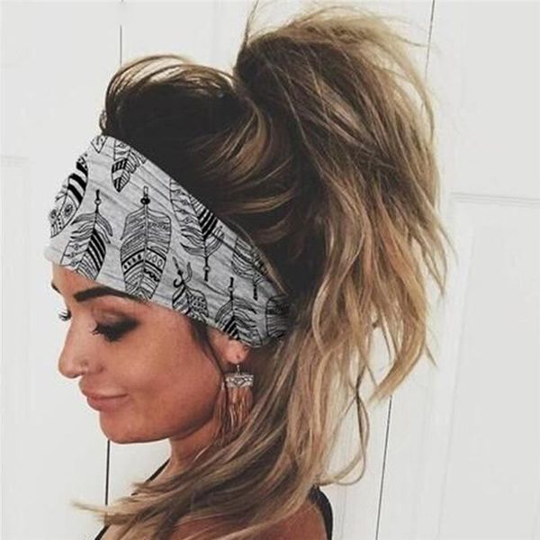 

hair accessories print stretch headband for women turban head scarf ladies bandage wrap elastic stylish headwear
