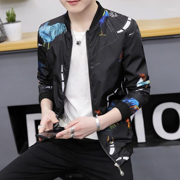 

spring autumn casual solid slim bomber jacket men dropshipping fashion overcoat baseball coat men's streetwear jackets1, Black;brown