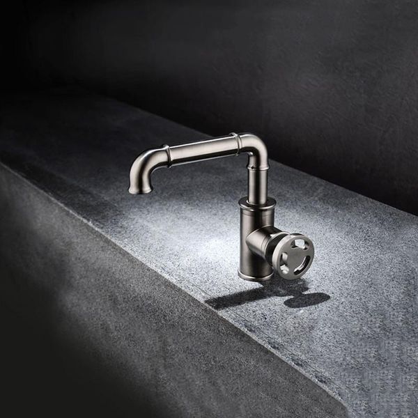 

bathroom sink faucets industrial style faucet soild brass mixer tap black bathtub cold water for el