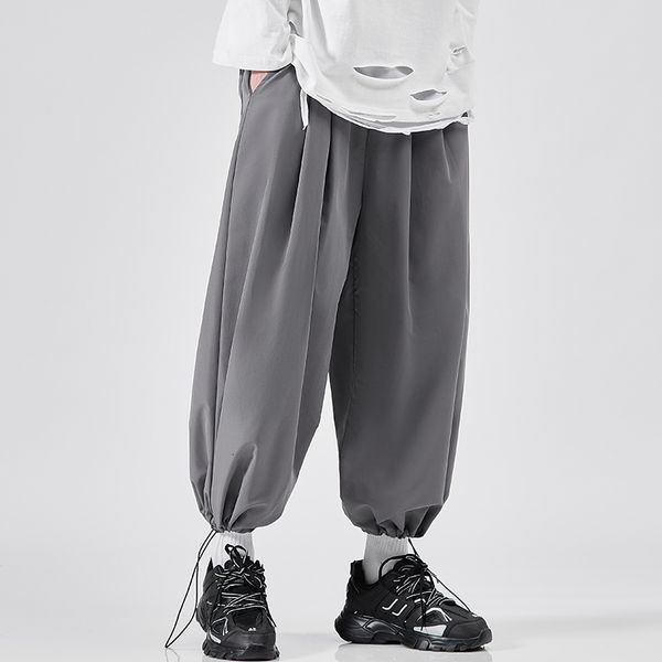 

2021 new ankle-length black sweatpants streetwear spring autumn hip hop pants men's casual korean oversize joggers trouers m89o