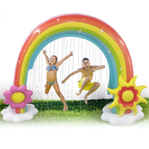 

giant inflatable rainbow arch sprinkler inflatable water sprinkler rainbow outdoor summer water spray cool play fun toy for kids