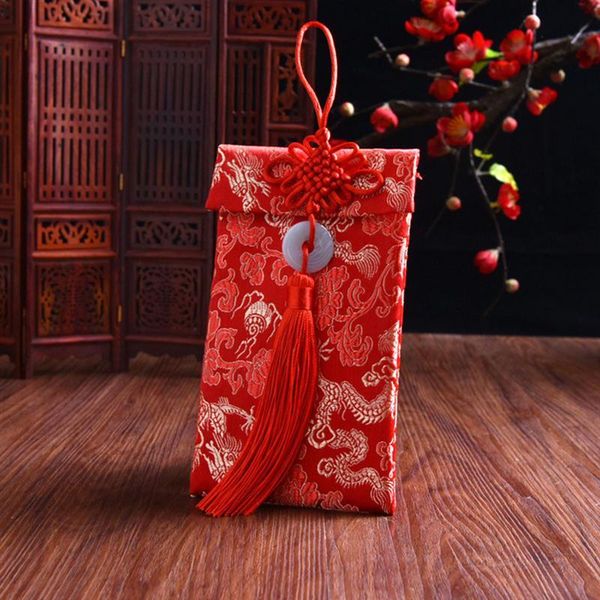 

2pcs декоративных денег сумка чувствительных деньги мешок красных конверты свадебных деньги карман для свадьбы фестиваль нового года jllgvq