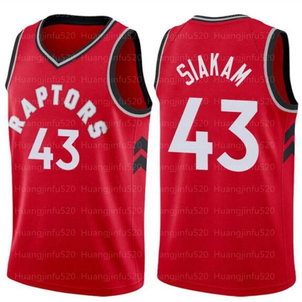 

vince 15 carter pascal 43 siakam toronto basketball jersey raptors fred 23 vanvleet kyle 7 lowry mens, Black;red