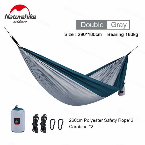 

naturehike camping hammock tent 2 person ultralight 340t outdoor leisure hammock bearing 180kg garden home travel break swing