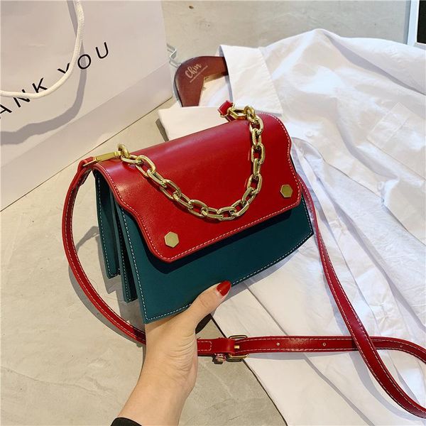 

shoulder bags pu leather crossbody for women 2021 luxury female bag metal chains designers women's handbags travel