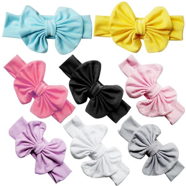 

baby children's nylon soft hair accessories hair band 8 sets of jewelry gifts, Slivery;white