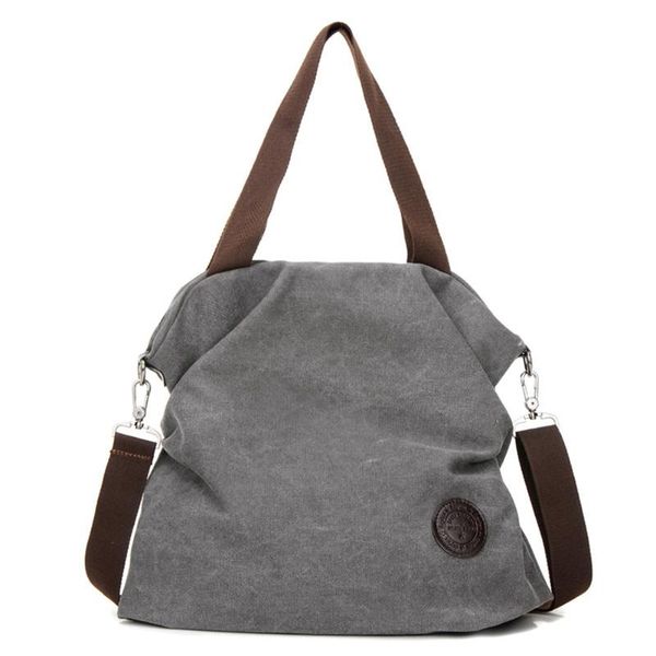 

woman handbags large capacity school shoulder bag tote fashion messenger crossbody canvas shopping solid
