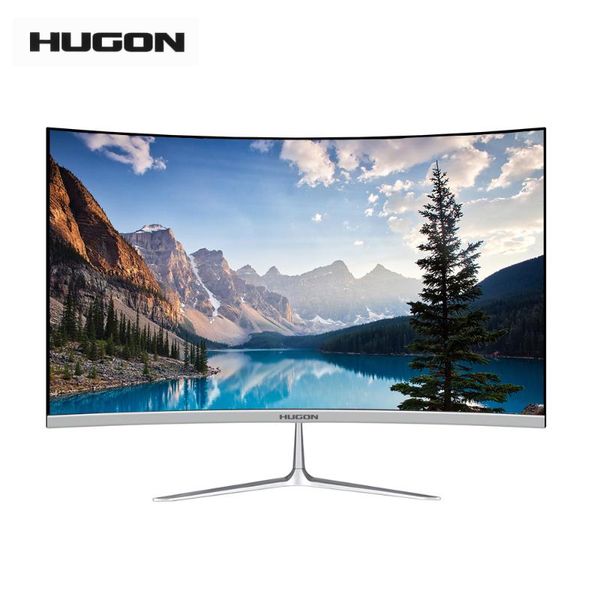 

hugon 24-дюймовый tft / lcd 1920 × 1080 изогнутый экран монитора пк 75гц hd gaming дисплей vga / hdmi интерфейс