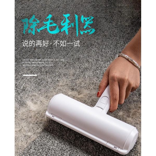 

2-way pet roller removing dog cat hair from furniture self-cleaning lint pet one hand jllins