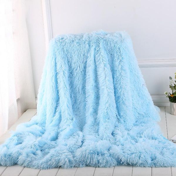 

new colors blanket super soft long shaggy fuzzy fur faux fur warm elegant cozy with fluffy sherpa throw blanket sofa bed covers