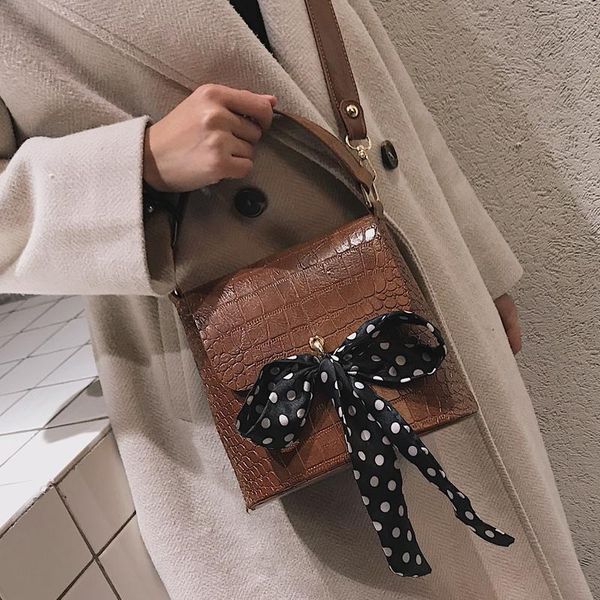 

bag for women vintage bag female new wild messenger crocodile pattern shoulder fashion handbag