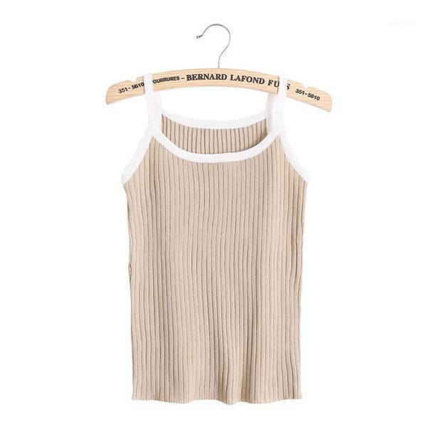 

1pc fashion women bodycon sling knitted camisole sleeveless vest slim camis1, White