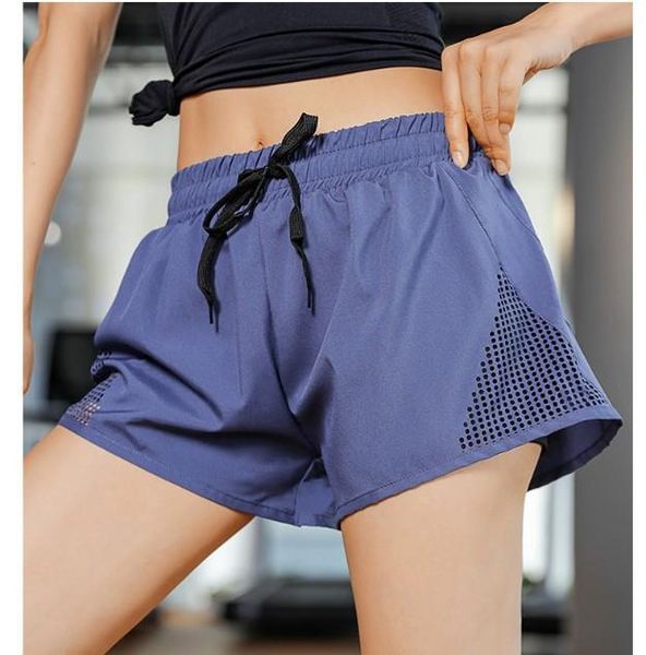 

the new anti-failure sports shorts women loose thin yoga pants fitness pants quick-drying training running shorts summer, Black;blue