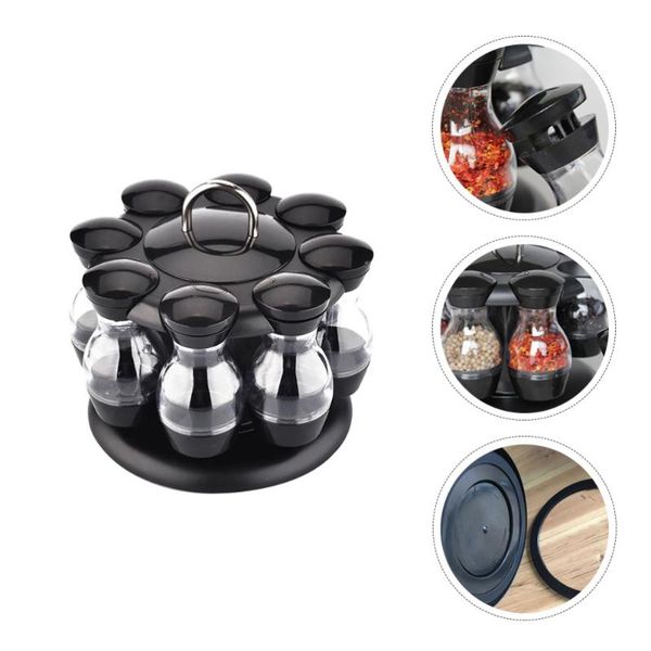 

1 Set Seasoning Bottle Creative Condiment Container Rotatable Spice Shelf
