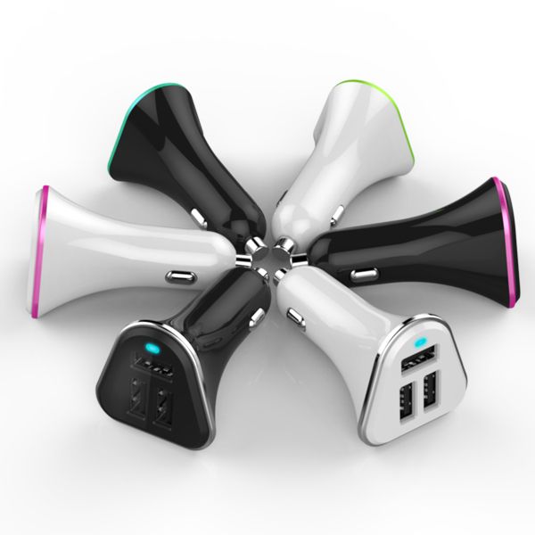 

innovative mobile phone accessories car charger 3 port usb 5.2a in-car charger mobile phone accessories