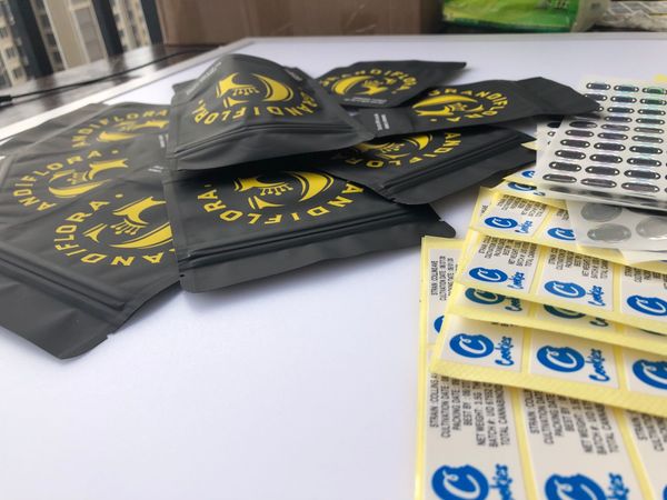 

3.5g cookies label mylar california bag bags stickers grandiflora sf 3.5g bags flavors hologram black yellow and empty bbyzf bdetoys