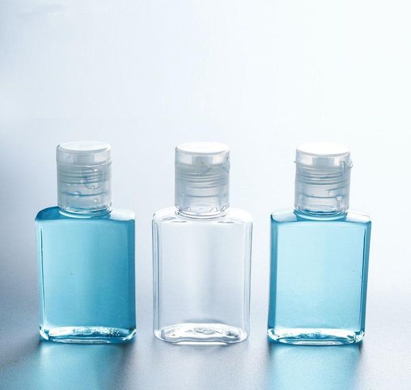 

15ml mini hand sanitizer pet plastic bottle with flip cap square shape for make-up lotion disinfectant liquid