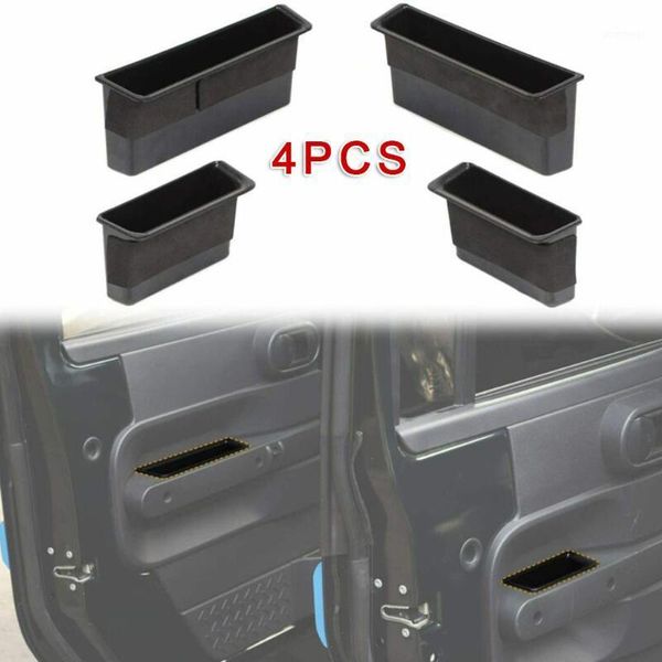 

plastic storage box black card for wrangler jk jku 2007-2010 4pcs side door1