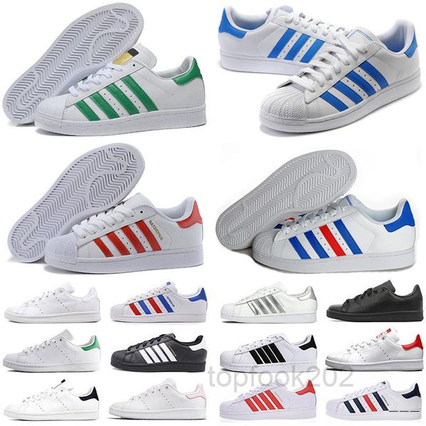 

with box stan smith superstars mens womens casual shoes tripler black oreo laser golden platform fashion sports sneakers flat trainers hgb5
