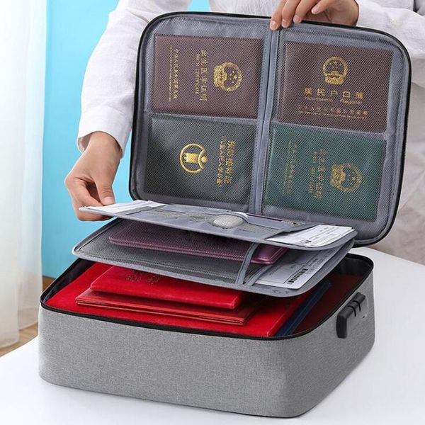 

briefcases large capacity document file bag case waterproof organizer papers storage pouch credential diploma file1