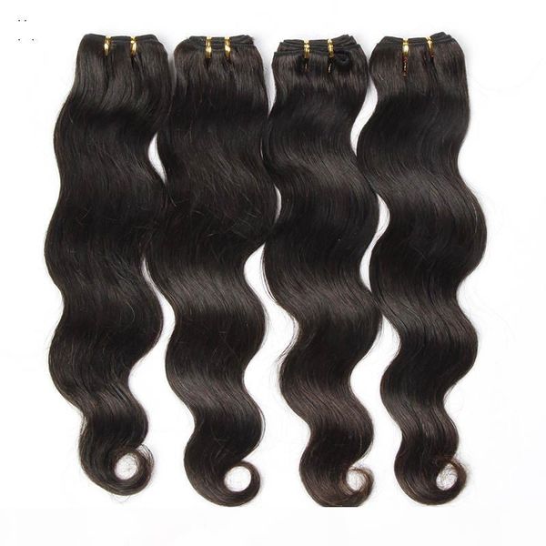 

brazilian black color body wave 10-28 inch 100% human hair weave 6a unprocessed double weft non remy bundles hair extensions
