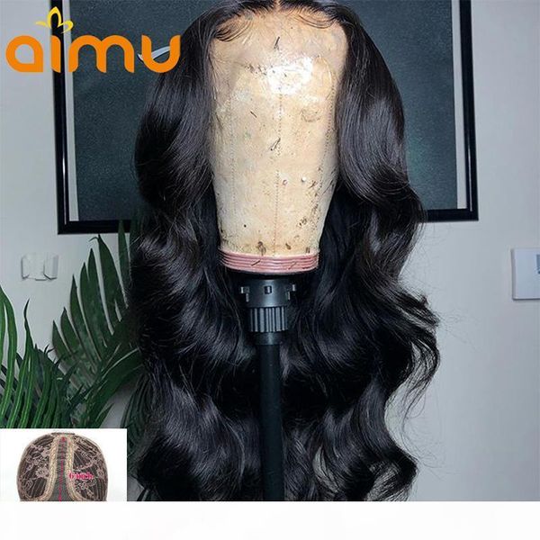 

hd transparent lace frontal wigs wavy lace front wig for black women t part 180% preplucked with baby hair brazilian wigs 13*1, Black;brown