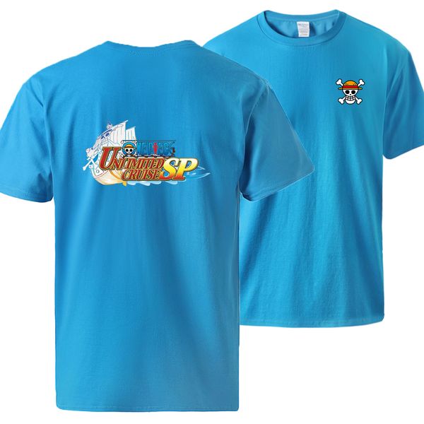 

one piece anime cartoon luffy print mens summer spring cool short sleeve tshirt loose fit swear tee hooded sweatshirt hoodie men t shirt