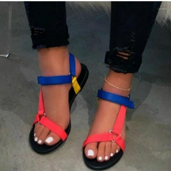 

2020 summer new large size sandals one-slip womens roman slippers outdoor beach fashion tide women sandals outside shoes1, Black