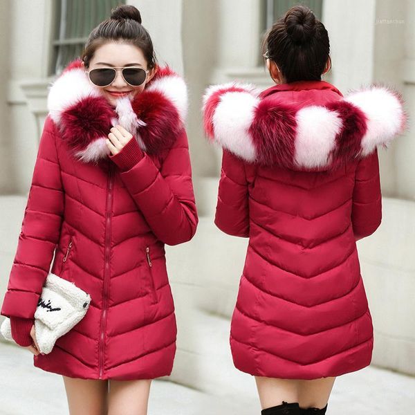 

women's jacket 2021 winter women down cotton jacket 2021 new coats women thick snow wear coat lady clothing female parka1, Black