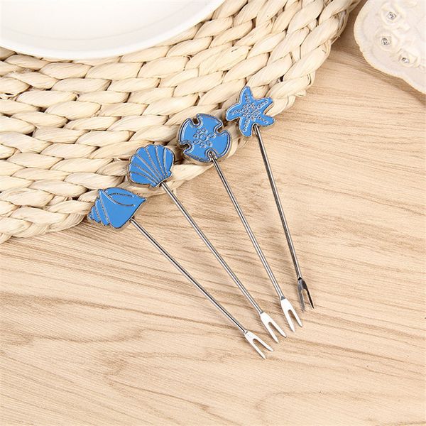 

steel tableware fruit forks cake dessert stainless fork 4pcs/set party supplies gifts for guests wedding favors