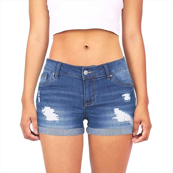 

women low waisted washed ripped hole short mini jeans denim shorts casual streetwear basic ants szorty hot, White;black