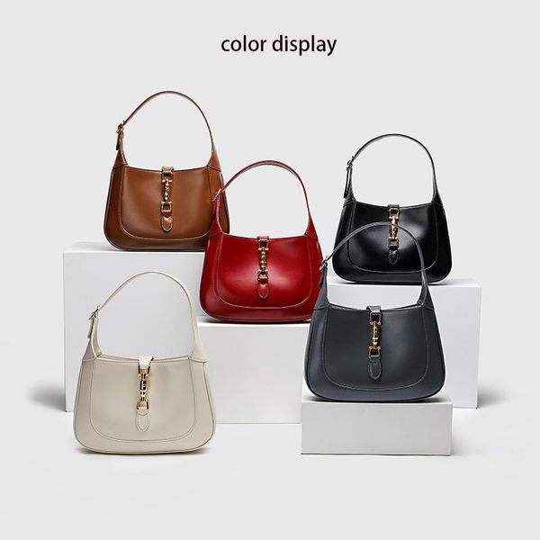 

high-quality fashionable leather handbag wild temperament underarm bag portable red female bag messenger shoulder retro