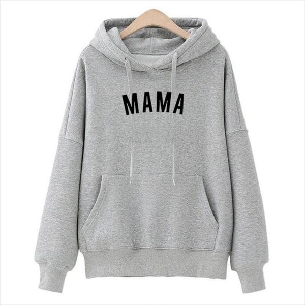 

mama hoodie womens long sleeve streetwear sweatshirt letter print shirts sweatshirt clothing tracksuits pullover moletom mujer, Black
