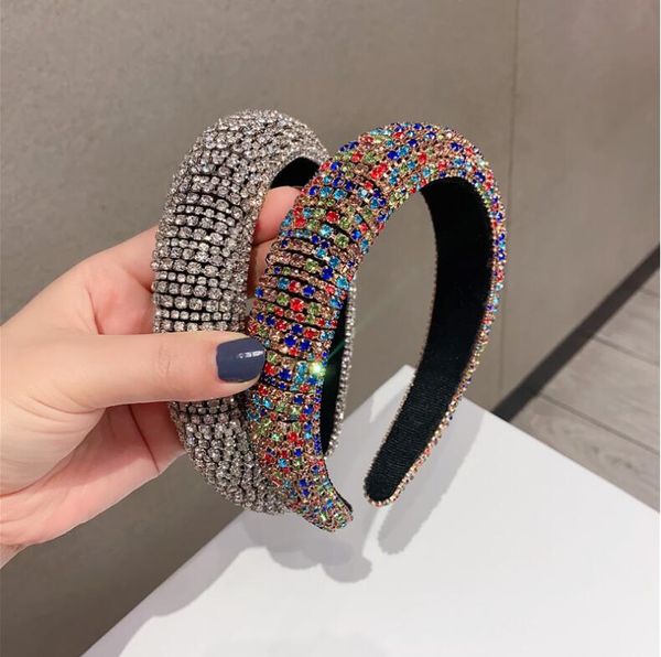 

bride pearl female baroque headband korean catwalk ladies vintage french flash diamond xianqi brigade hair accessories ing, Silver