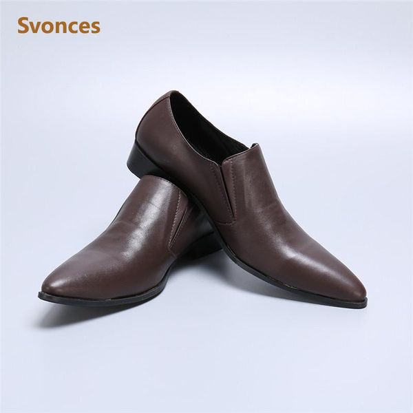 

dress shoes factory customize genuine leather man casual dressing flat comfortable loafers party leisure dark browm euro 46, Black