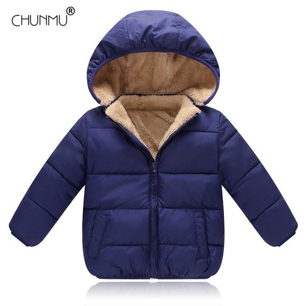 

baby 2020 autumn winter jacket for boy kids warm fleece hooded outerwear children clothes infant boys coat c1012, Blue;gray