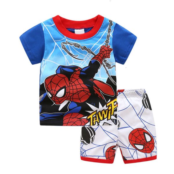 

man suit new home summer air cotton conditioning cloth children's clothing pattern pajamas t, Blue;red