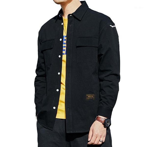 

men black shirts 2020 spring men's solid long sleeve shirts man basic turn-down collar business dress camisas masculina1, White;black