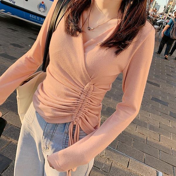 

mishow 2021 vintage long sleeve regular knitting sweater v neck streetwear slim women shirt mx19c5435 drop shipping high quality, White;black